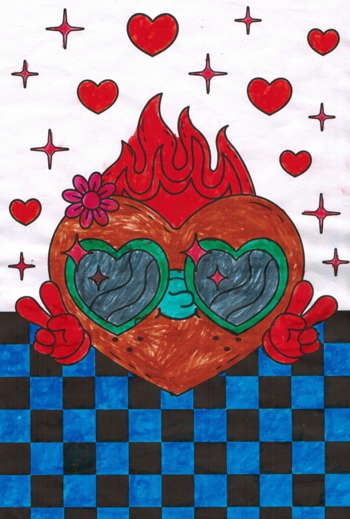 Flaming Heart (Donation For: VFW)